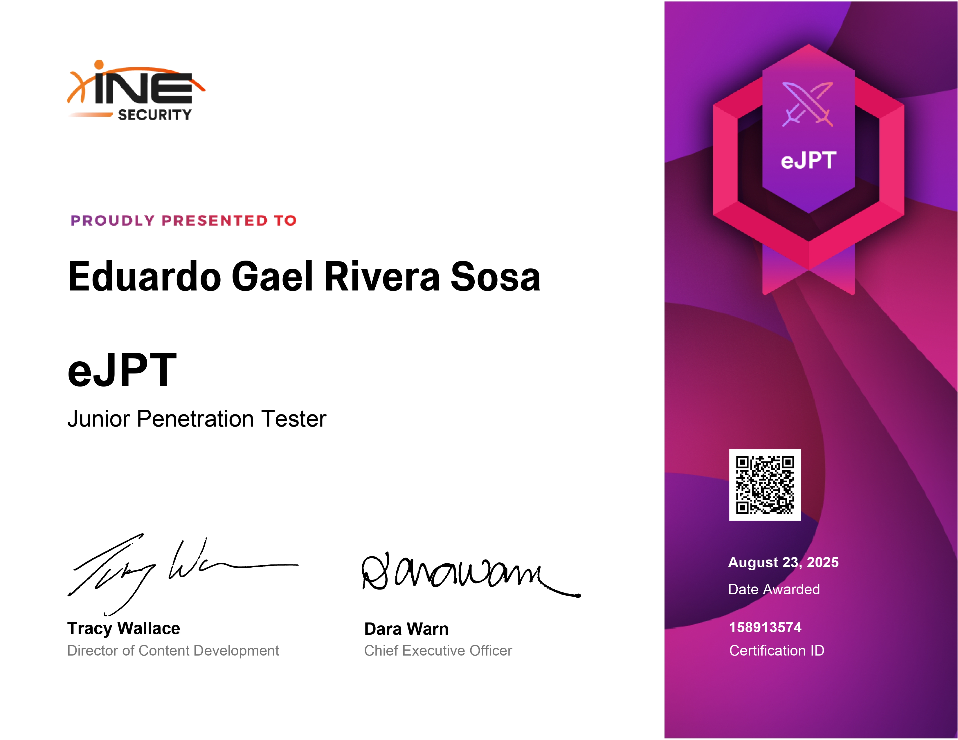 eJPT Certificate